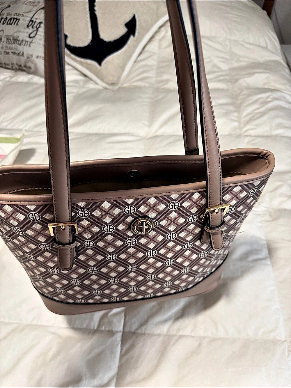 Gianibernini  Geometric Tote in Brown Like New - Picture 2 of 7